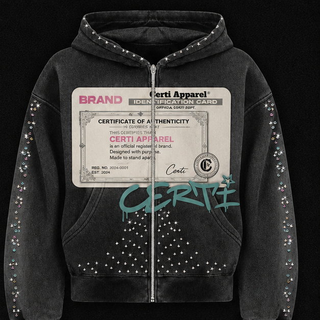 CERTI Zip Hoodie - Black