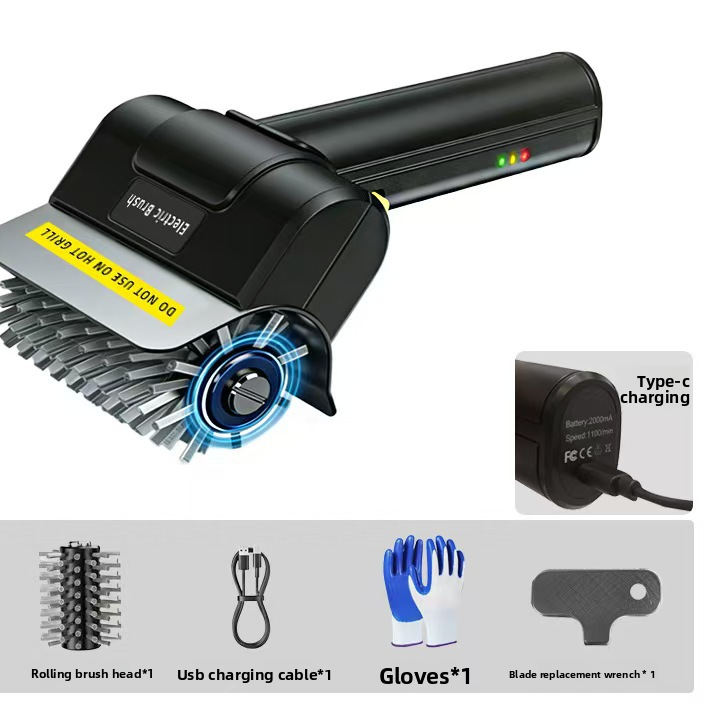 Electric Barbecue Cleaning Brush with Rechargeable Battery